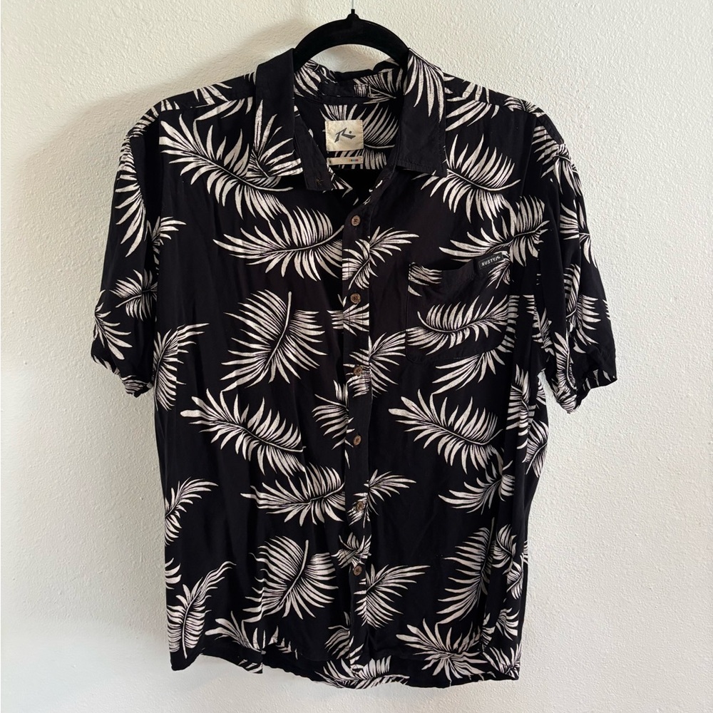 Men’s Rusty black and white button down